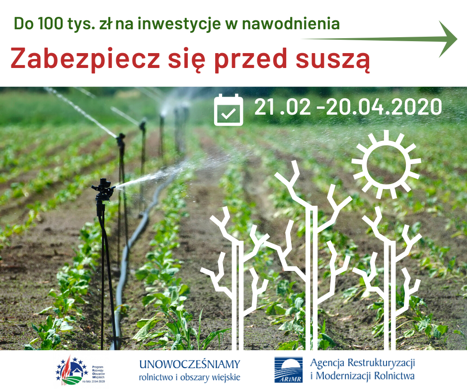 ARiMR: Zabezpiecz gospodarstwo przed suszą, złóż wniosek o dotację